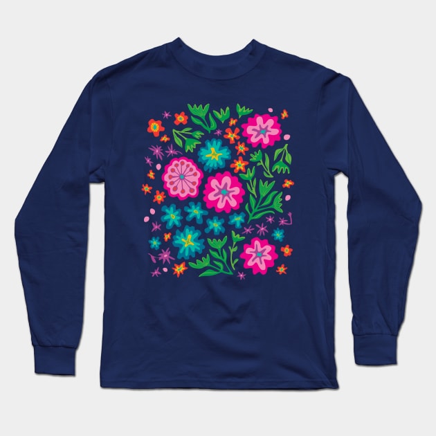 SAYULITA Bright Tropical Mexican Style Floral - UnBlink Studio by Jackie Tahara Long Sleeve T-Shirt by UnBlink Studio by Jackie Tahara